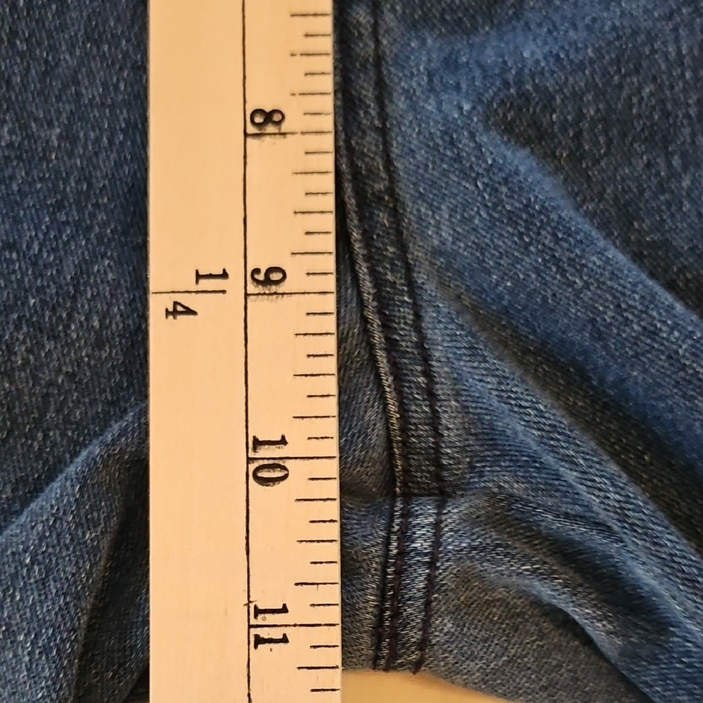 Time and Tru Dark Blue Pull Up Cropped Jeggings- Size M (8-10) - Picture 7 of 8